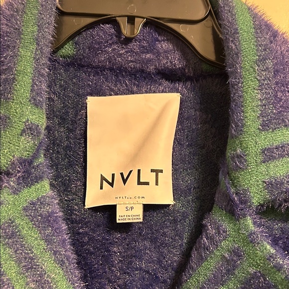 NVLT Anthropologie Blue and Green Plaid Women’s Coat, Size Small - Picture 2 of 7